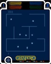 In game image of Berzerk on the GCE Vectrex.