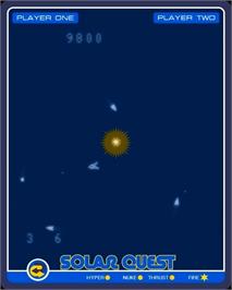 In game image of Solar Quest on the GCE Vectrex.