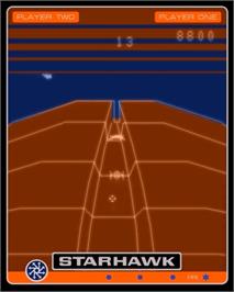 In game image of Starhawk on the GCE Vectrex.