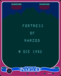 Title screen of Fortress Of Narzod on the GCE Vectrex.