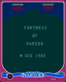 Title screen of Fortress of Narzod on the GCE Vectrex.