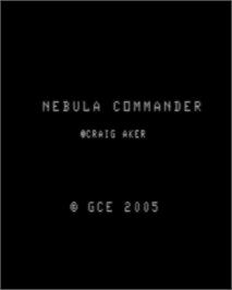 Title screen of Nebula Commander on the GCE Vectrex.