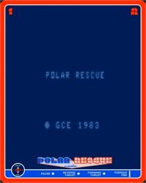 Title screen of Polar Rescue on the GCE Vectrex.