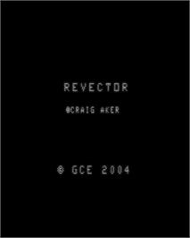 Title screen of Revector on the GCE Vectrex.