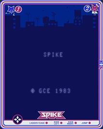 Title screen of Spike on the GCE Vectrex.