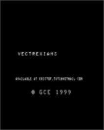 Title screen of Vectrexians on the GCE Vectrex.