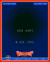 Title screen of Web Wars on the GCE Vectrex.