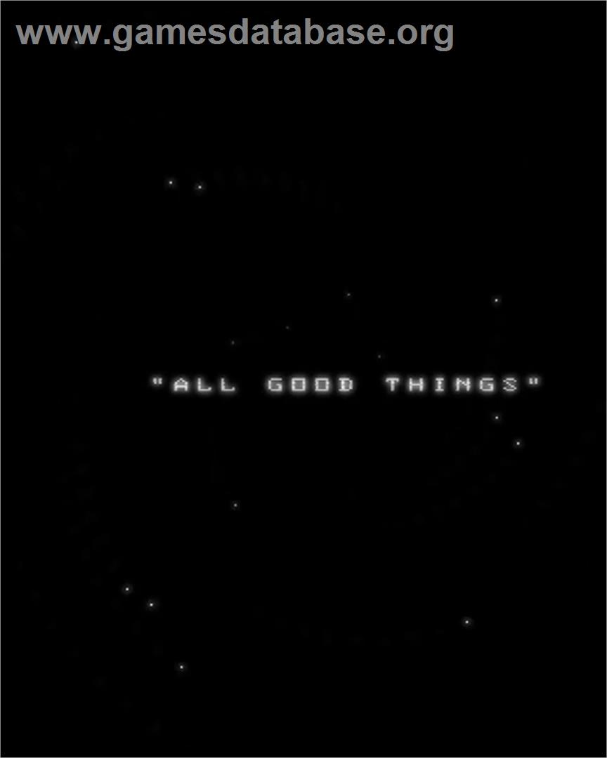 All Good Things - GCE Vectrex - Artwork - Title Screen