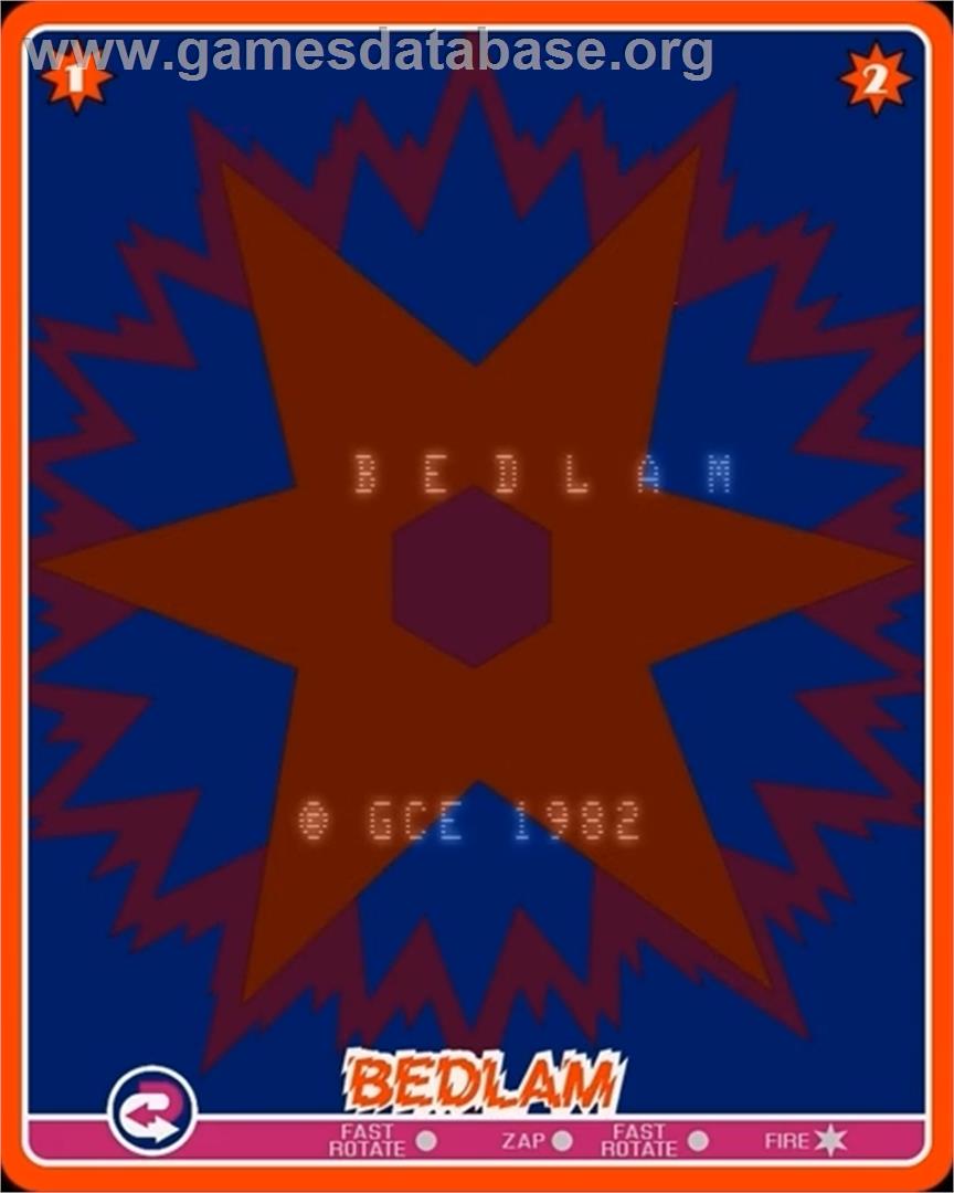 Bedlam - GCE Vectrex - Artwork - Title Screen