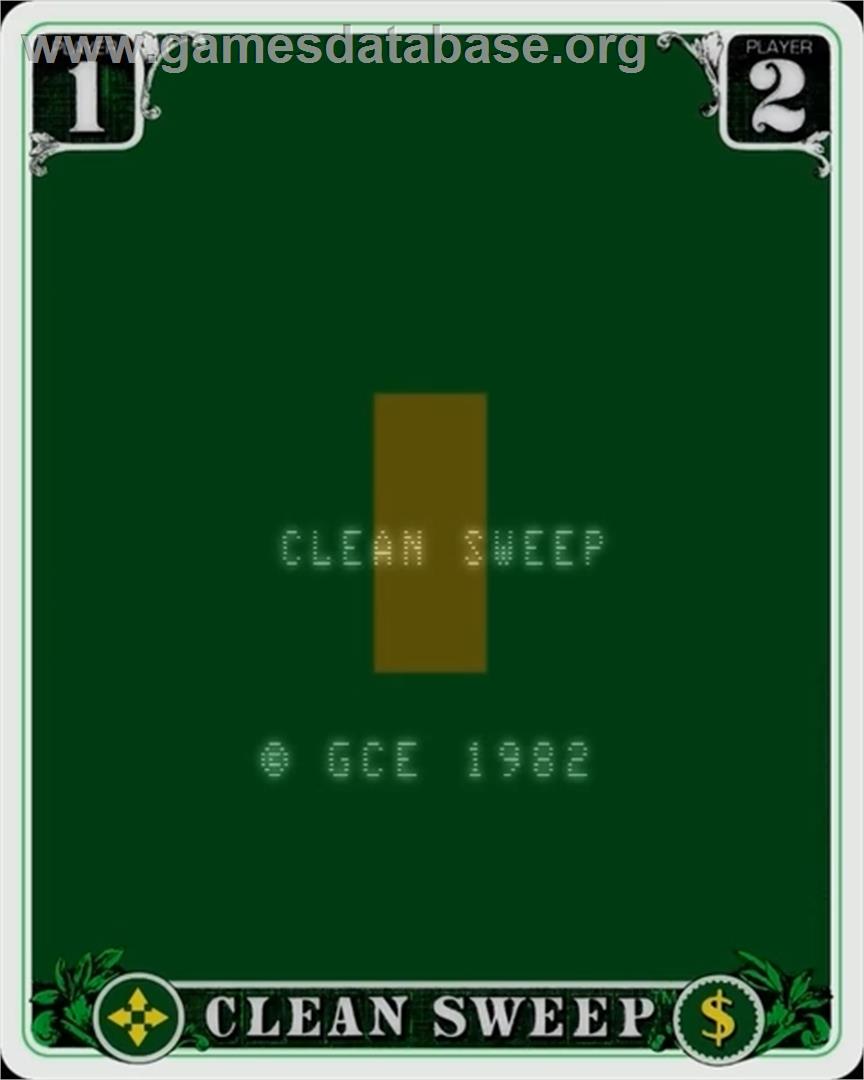 Clean Sweep: Mr. Boston Version - GCE Vectrex - Artwork - Title Screen