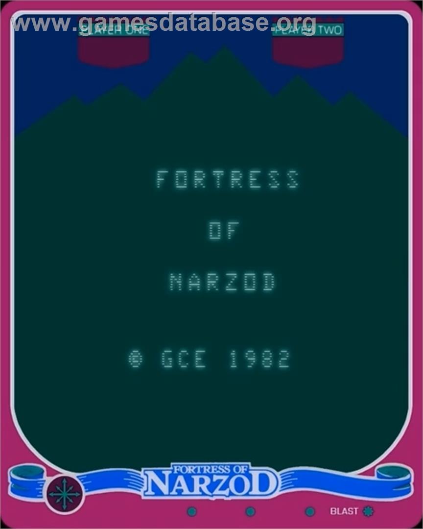 Fortress of Narzod - GCE Vectrex - Artwork - Title Screen