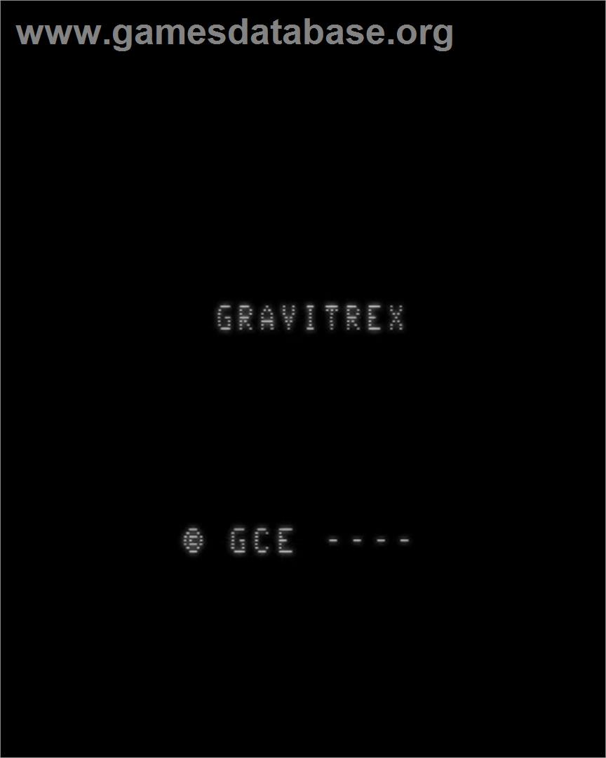 Gravitrex - GCE Vectrex - Artwork - Title Screen