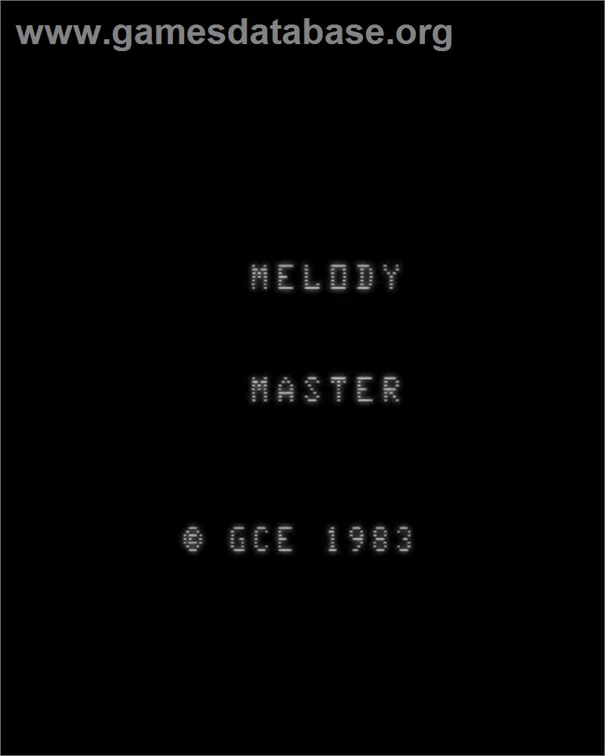 Melody Master: Music Composition and Entertainment - GCE Vectrex - Artwork - Title Screen
