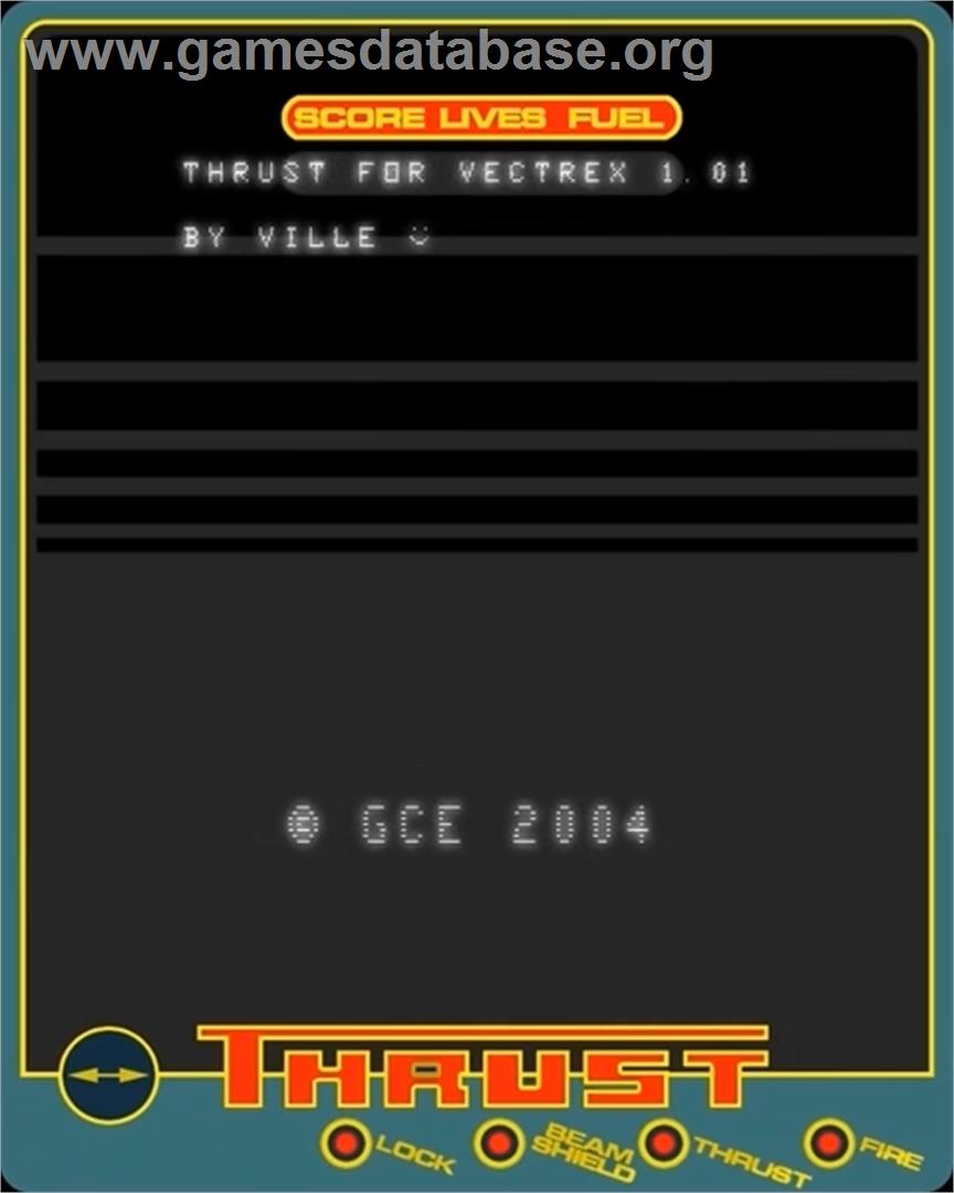 Thrust - GCE Vectrex - Artwork - Title Screen