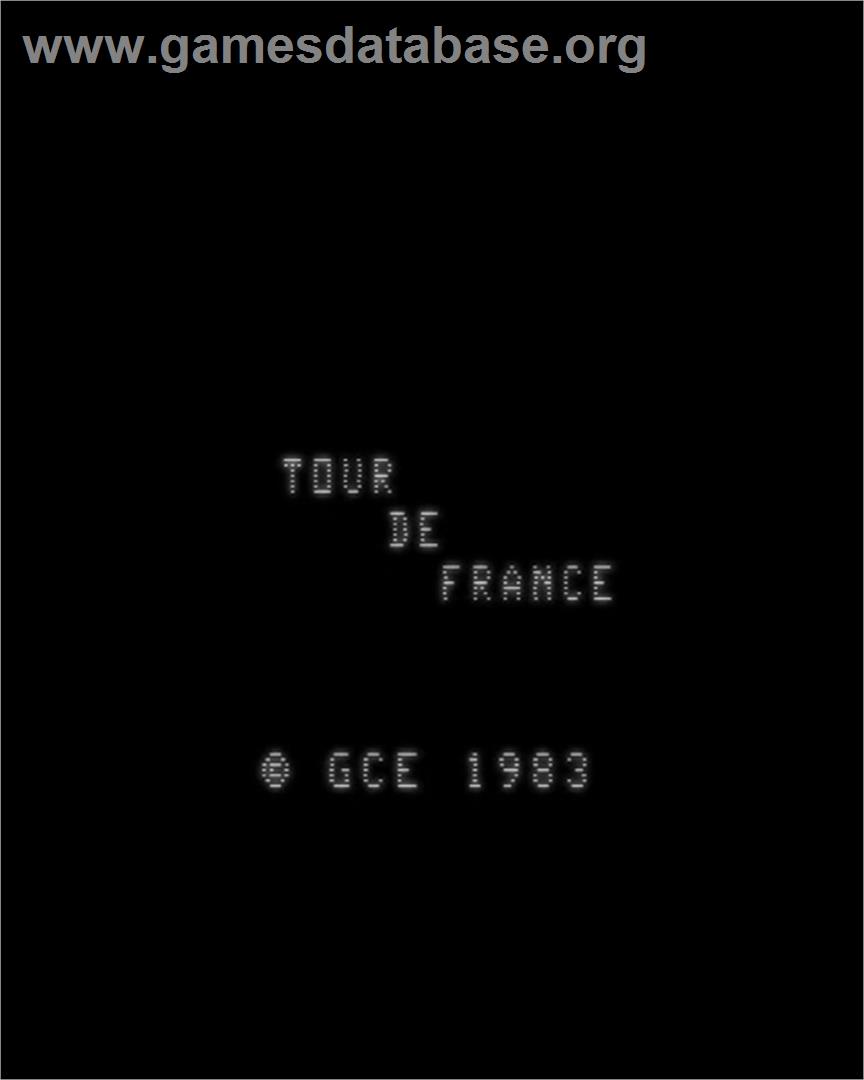 Tour De France - GCE Vectrex - Artwork - Title Screen