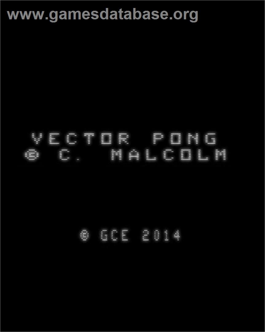 Vector Pong - GCE Vectrex - Artwork - Title Screen