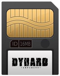 Cartridge artwork for Dyhard - With Infinite Stairs on the Gamepark GP32.