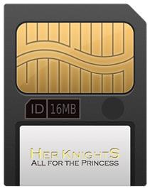 Cartridge artwork for Her Knights - All For The Princess on the Gamepark GP32.