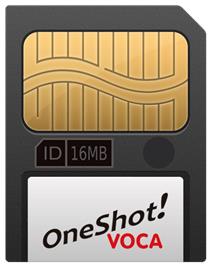 Cartridge artwork for Oneshot Voca on the Gamepark GP32.