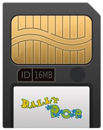 Cartridge artwork for Rally Pop on the Gamepark GP32.