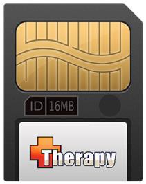 Cartridge artwork for Therapy on the Gamepark GP32.