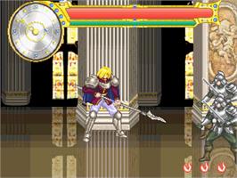In game image of Her Knights - All For The Princess on the Gamepark GP32.