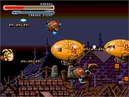 In game image of Tomak - Save The Earth, Again on the Gamepark GP32.