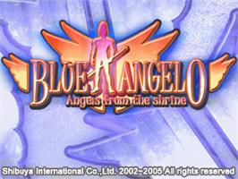 Title screen of Blue Angelo - Angels From The Shrine on the Gamepark GP32.
