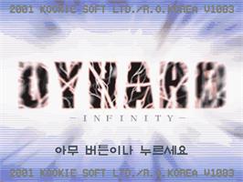 Title screen of Dyhard - With Infinite Stairs on the Gamepark GP32.