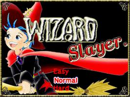 Title screen of Wizard Slayer on the Gamepark GP32.