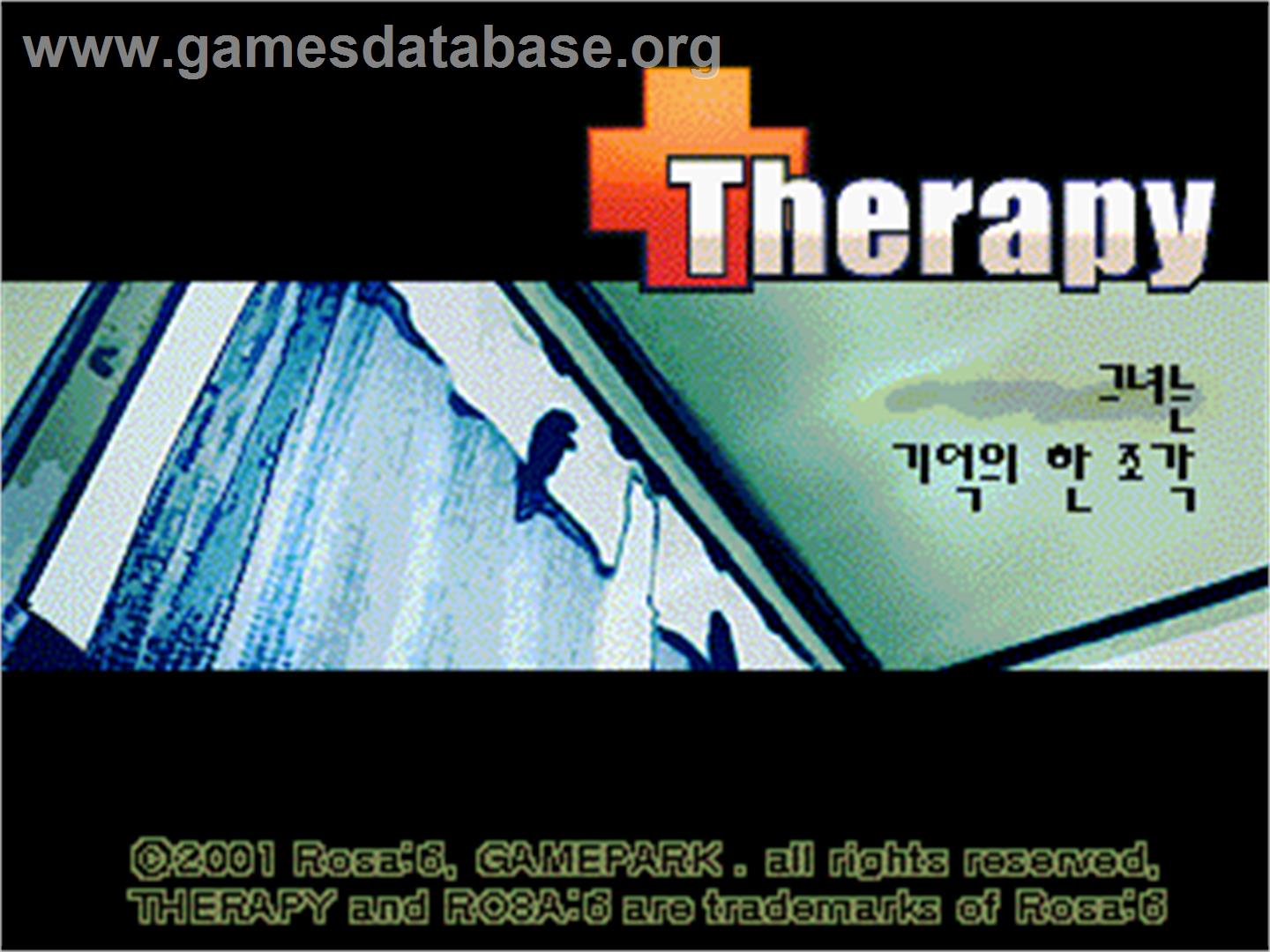 Therapy - Gamepark GP32 - Artwork - Title Screen