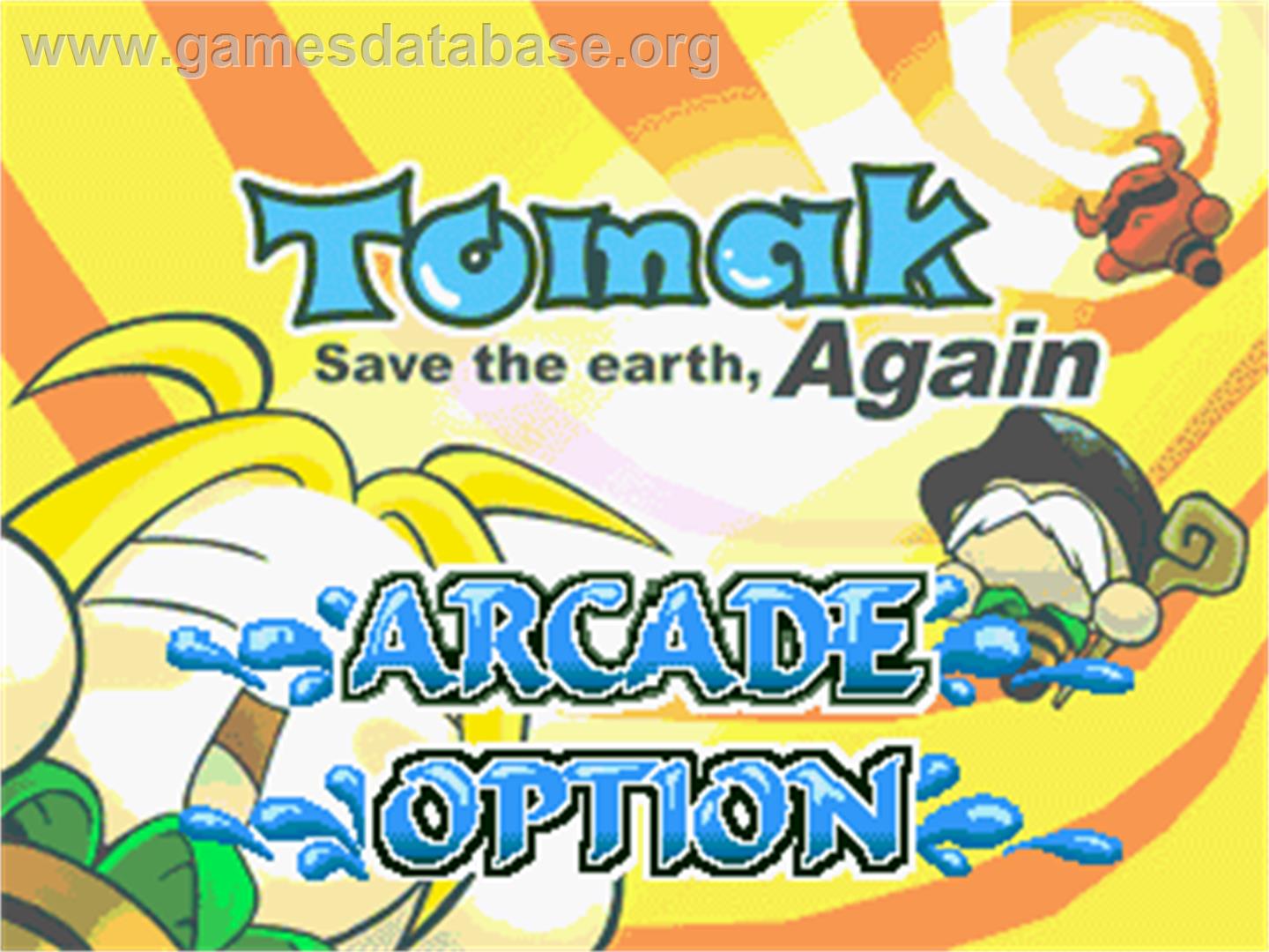 Tomak - Save the Earth, Again - Gamepark GP32 - Artwork - Title Screen