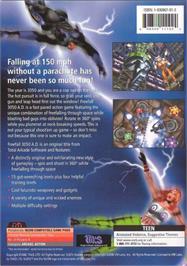 Box back cover for Freefall 3050 A.D. on the Genesis Microchip Nuon.