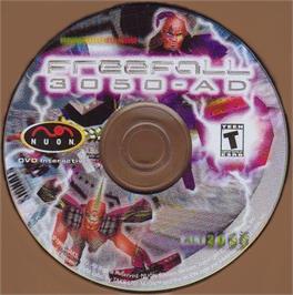 Artwork on the CD for Freefall 3050 AD on the Genesis Microchip Nuon.