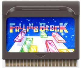 Cartridge artwork for Falling Block! on the Hartung Game Master.