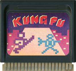 Cartridge artwork for Kung Fu Challenge on the Hartung Game Master.
