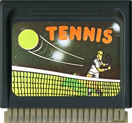 Cartridge artwork for Tennis Master on the Hartung Game Master.