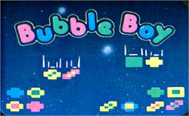 Top of cartridge artwork for Bubble Boy on the Hartung Game Master.