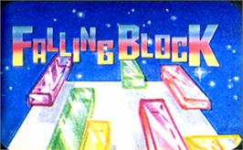 Top of cartridge artwork for Falling Block! on the Hartung Game Master.