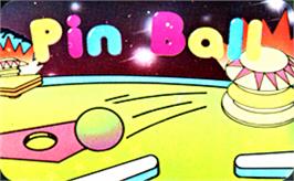 Top of cartridge artwork for Pin Ball on the Hartung Game Master.