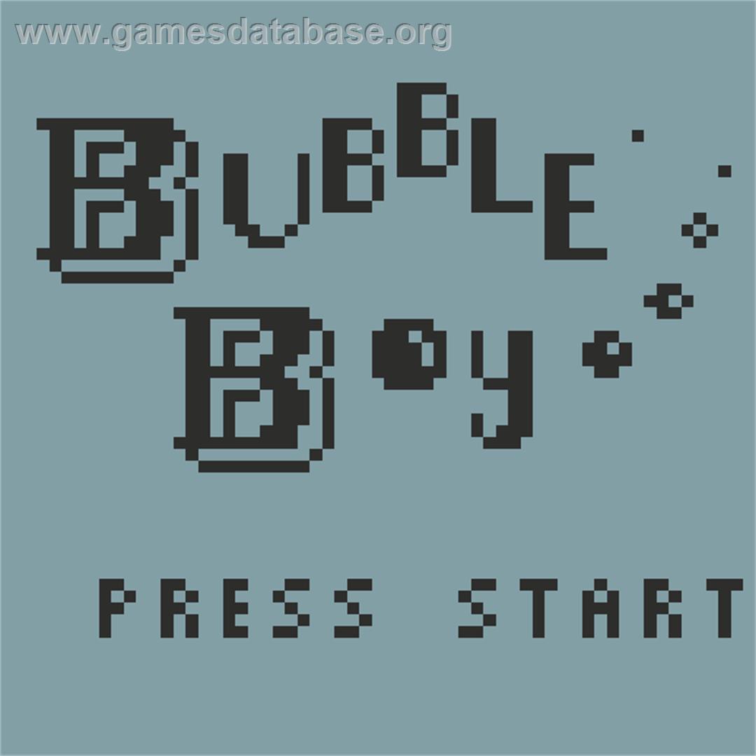 Bubble Boy - Hartung Game Master - Artwork - Title Screen