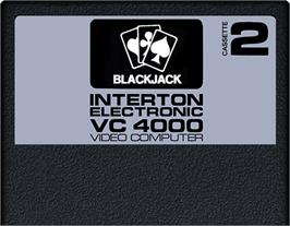 Cartridge artwork for Blackjack on the Interton VC 4000.
