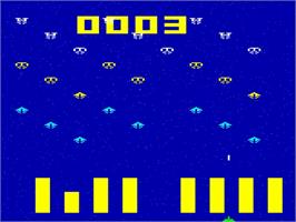 In game image of Weltrauminvasoren / Invaders / Invaseur De L'Espace on the Interton VC 4000.