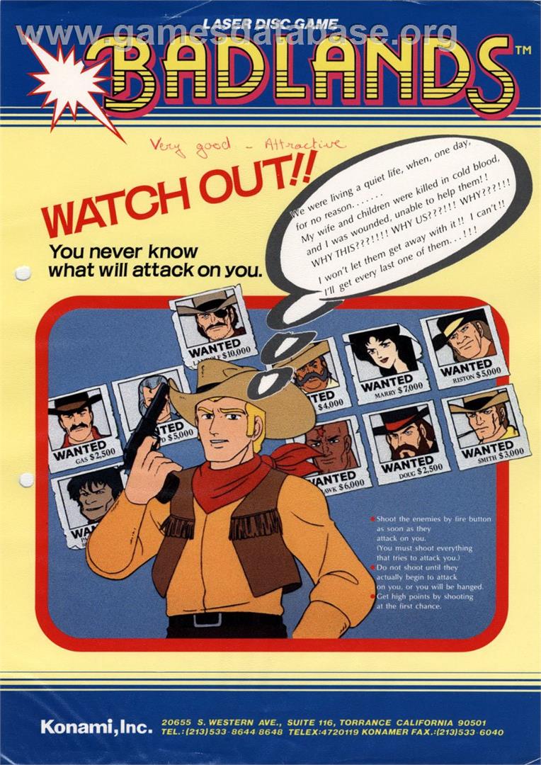 Badlands - Laserdisc - Artwork - Advert