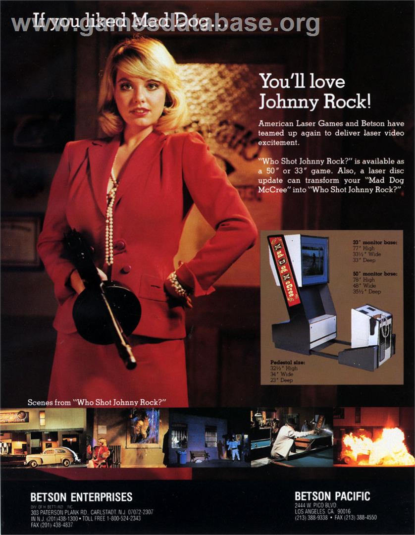 Who Shot Johnny Rock? - Laserdisc - Artwork - Advert