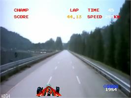 In game image of Gp World on the Laserdisc.