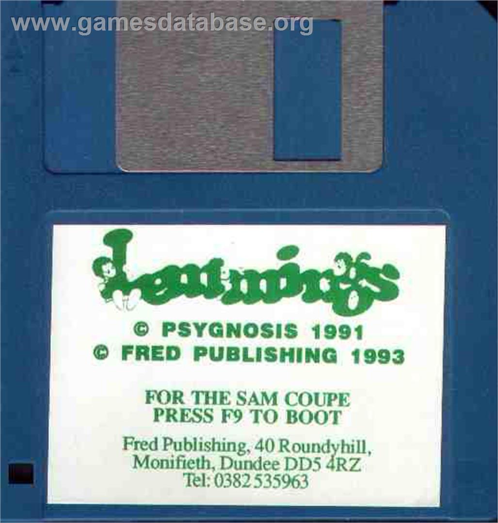 Lemmings - MGT Sam Coupe - Artwork - Disc