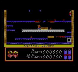 In game image of Manic Miner on the MGT Sam Coupe.