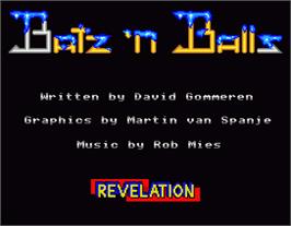 Title screen of Batz'n'ball on the MGT Sam Coupe.