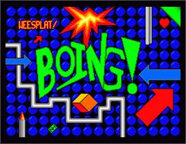 Title screen of Boing! on the MGT Sam Coupe.
